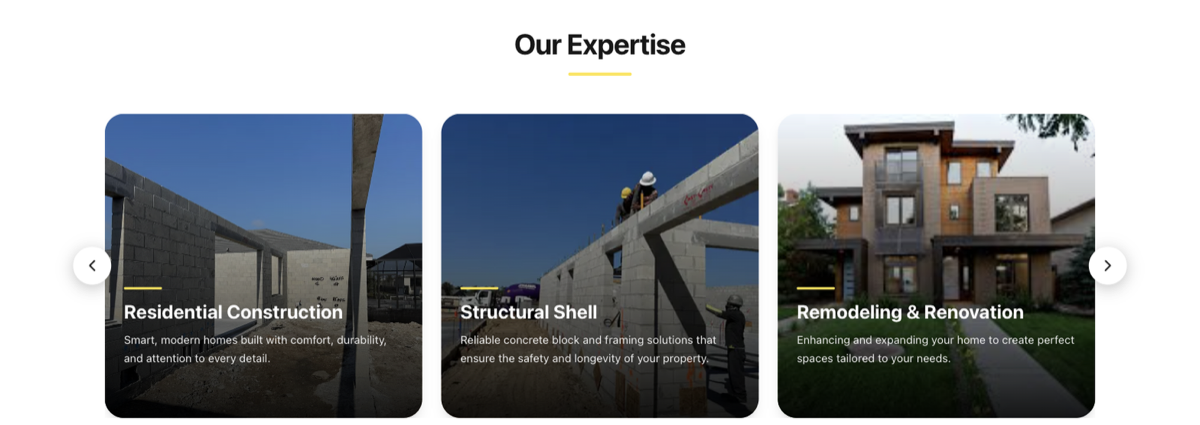 Ridgeback Builders website